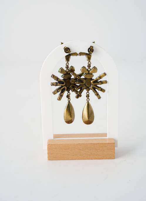 Cercei ornament oxid de zirconiu maro KONPLOTT femme