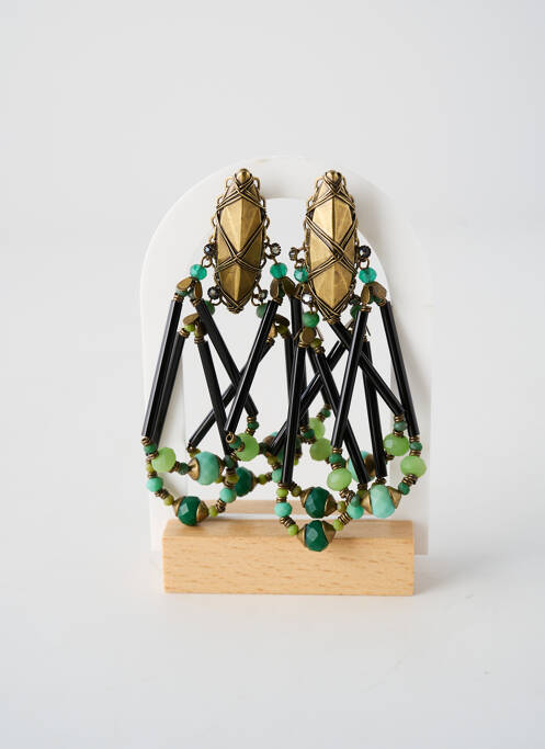 Cercei ornament cu mărgele verde KONPLOTT femme