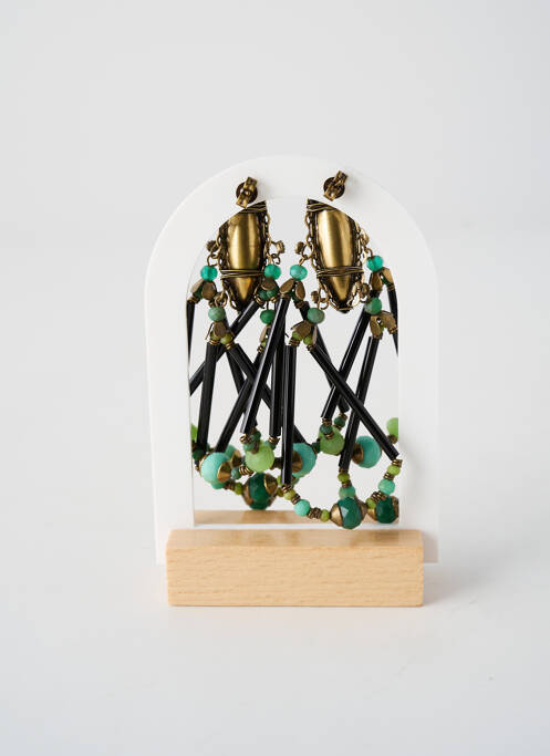 Cercei ornament cu mărgele verde KONPLOTT femme