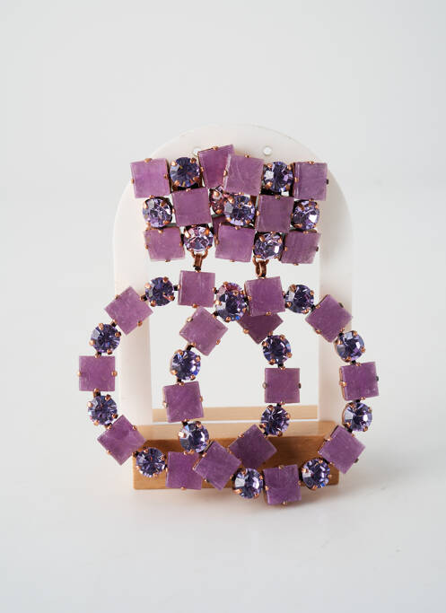 Cercei ornament oxid de zirconiu violet KONPLOTT femme