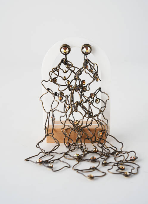 Cercei ornament oxid de zirconiu portocaliu KONPLOTT femme