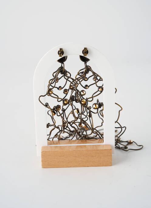 Cercei ornament oxid de zirconiu portocaliu KONPLOTT femme