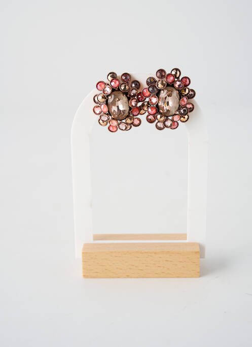 Cercei închidere cu închizătoare tip clips roz KONPLOTT femme