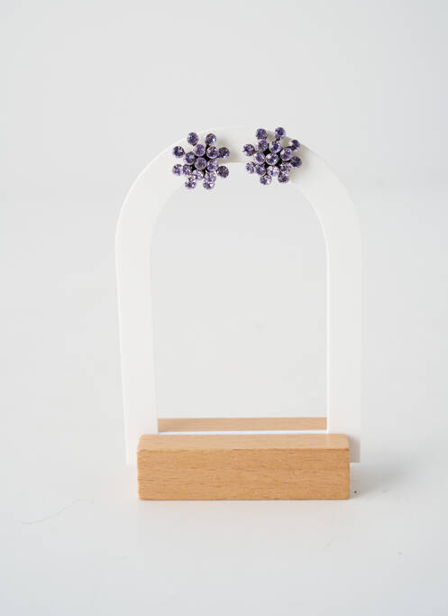 Cercei ornament oxid de zirconiu violet KONPLOTT femme