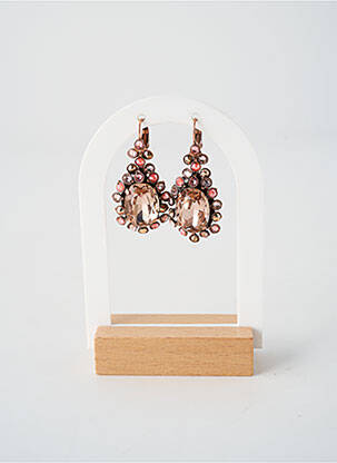 Cercei ornament oxid de zirconiu roz KONPLOTT femeie