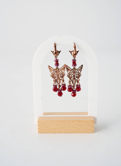 Cercei ornament oxid de zirconiu roz KONPLOTT femme