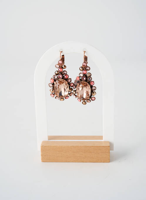 Cercei ornament oxid de zirconiu roz KONPLOTT femme