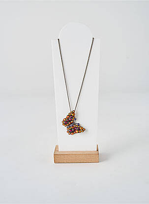 Colier ornament oxid de zirconiu portocaliu KONPLOTT femme