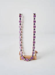 Colier lung ornament oxid de zirconiu violet KONPLOTT femme