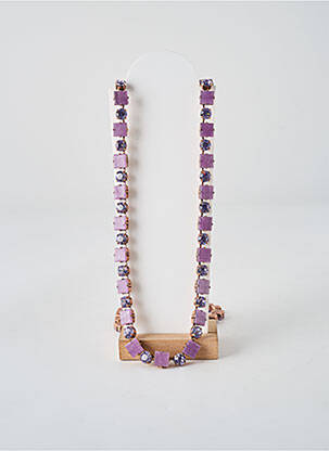 Colier lung ornament oxid de zirconiu violet KONPLOTT femme