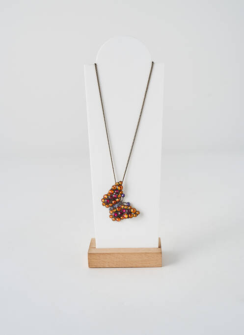 Colier ornament oxid de zirconiu portocaliu KONPLOTT femme