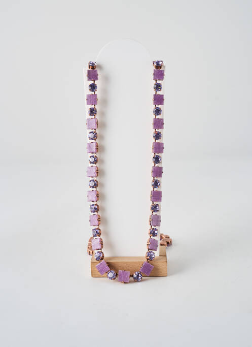 Colier lung ornament oxid de zirconiu violet KONPLOTT femme
