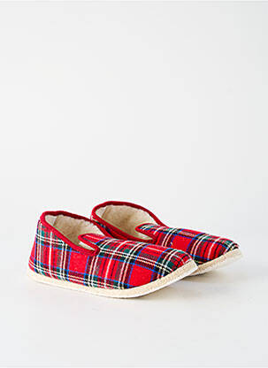Papuci/pantofi de casă vârf rotund vârf rotund roșu RONDINAUD unisex