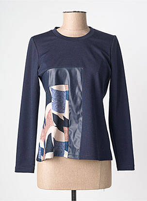 Top elasticitate mâneci lungi albastru MERI & ESCA femme