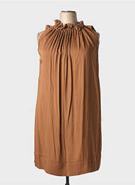 Rochie midi fără mâneci fără mâneci maro COULEURS DU TEMPS femeie