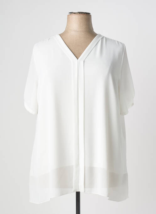 Top alb COULEURS DU TEMPS femeie