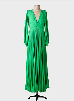 Rochie lungă mâneci lungi mâneci lungi verde ORNELYS femeie