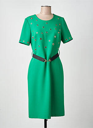 Rochie midi mâneci scurte mâneci scurte verde SONIA K femeie