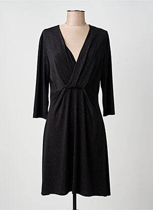 Rochie midi mâneci 3/4 mâneci 3/4 negru FILLE A SUIVRE femeie