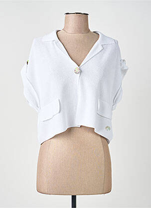 Vestă cu mâneci scurte alb CINZIA CALDI femeie