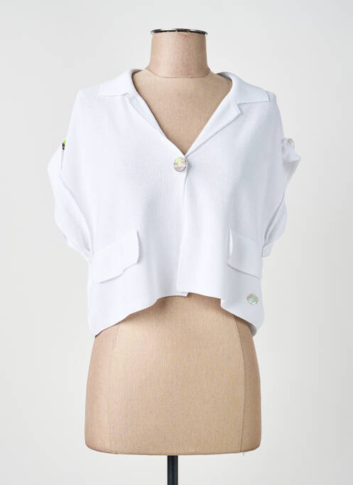 Vestă cu mâneci scurte alb CINZIA CALDI femeie