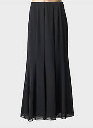 Fustă lungă țesătură crep negru MIRALINA femme