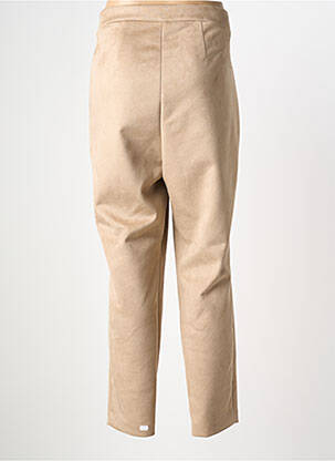 Pantalon 7/8 talie elastică mărime normală bej BIANCA femeie