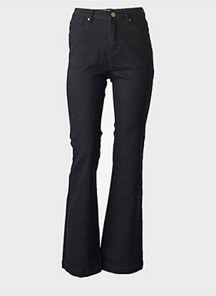 Pantalon evazat elasticitate mărime normală negru LA PETITE ETOILE femeie