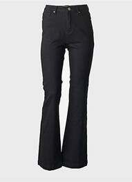 Pantalon evazat elasticitate mărime normală negru LA PETITE ETOILE femeie