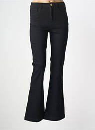 Pantalon evazat elasticitate mărime normală negru LA PETITE ETOILE femeie