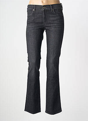 Blugi cu croială slim țesătură brută talie joasă negru NVY DENIM femeie