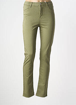Pantalon slim mărime normală mărime normală verde KANOPE femeie