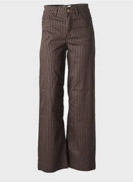 Pantalon drept închidere cu fermoar sub clapetă cu nasturi mărime normală maro NUMPH femme