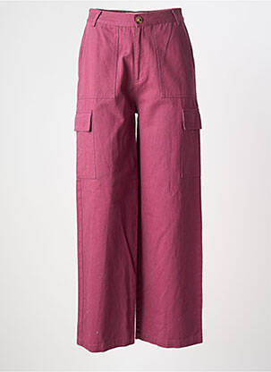 Pantalon cargo croială dreaptă mărime normală violet LA PETITE ETOILE femeie