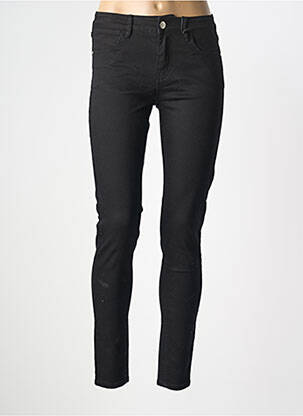 Pantalon slim elasticitate mărime normală negru F.A.M. femeie
