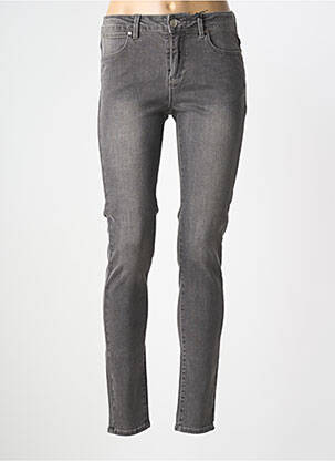 Blugi skinny țesătură brută mărime normală gri F.A.M. femeie