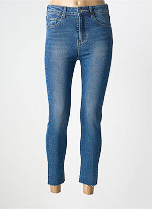 Blugi skinny țesătură brută mărime normală albastru F.A.M. femeie