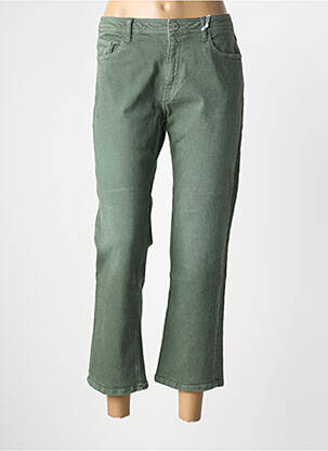Pantalon trei sferturi croială dreaptă mărime normală verde KANOPE femeie
