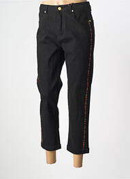 Pantalon 7/8 țesătură poplin mărime normală negru LA PETITE ETOILE femeie