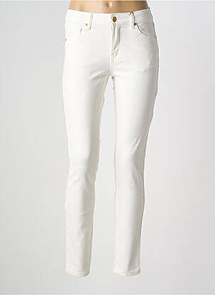 Pantalon slim țesătură poplin mărime normală alb LA PETITE ETOILE femeie