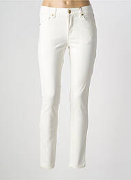Pantalon slim țesătură poplin mărime normală alb LA PETITE ETOILE femme