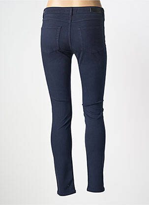 Pantalon slim țesătură poplin mărime normală albastru NVY DENIM femeie