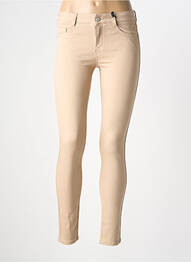 Pantalon slim țesătură poplin mărime normală bej NVY DENIM femme