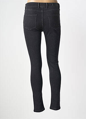 Pantalon slim țesătură poplin mărime normală negru NVY DENIM femeie