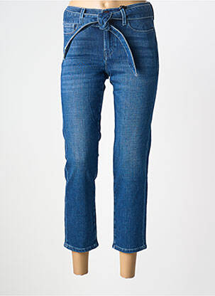 Blugi cu croială slim țesătură brută mărime normală albastru NVY DENIM femeie