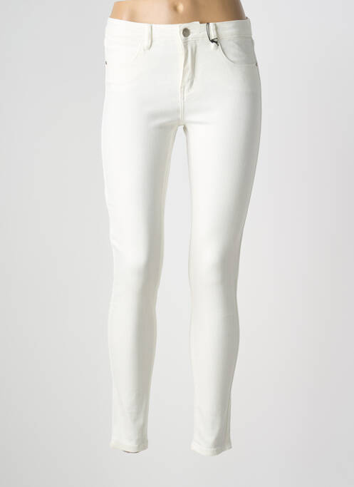Pantalon slim alb F.A.M. femeie