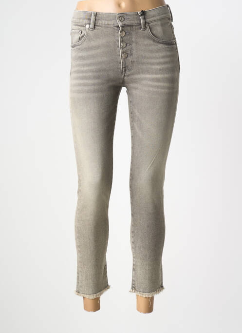 Blugi cu croială slim gri NVY DENIM femeie