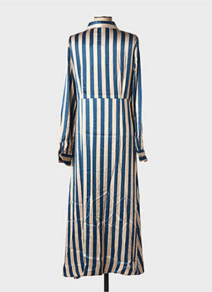 Rochie lungă mâneci lungi mâneci lungi albastru NUMPH femeie