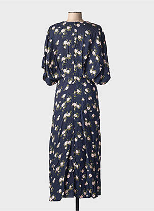 Rochie lungă mâneci scurte mâneci scurte albastru NUMPH femeie