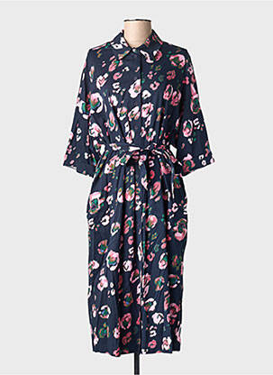 Rochie midi mâneci 3/4 mâneci 3/4 albastru NUMPH femeie